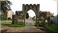 Owston Ferry - view through archway along Church St