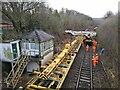 Preparing to lay new junction at Dore West Junction