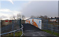 The Nidderdale Greenway crossing the railway, Harrogate