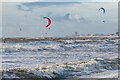 TQ2204 : Kite surfing off Shoreham Beach by Ian Capper