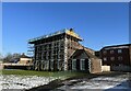 SJ8547 : Moreton House with scaffolding by Jonathan Hutchins