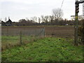 The course of the railway across a field at Holton