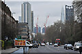 Kennington Park Road, looking towards central London