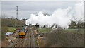SJ8403 : Steam locomotive driver training near Codsall, Staffordshire by Roger  D Kidd