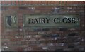 Dairy Close sign