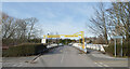 A bridge to the car park from Stadium Way, Huddersfield