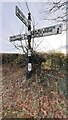 Cumberland County Council finger signpost on south side of How Street at Hayton junction