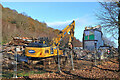 Demolition work at Langlee, Galashiels