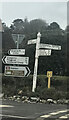 Direction Sign - Signpost by Greenwith Hill, Perranwell