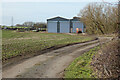 Track, farmland and barns, Great Haseley