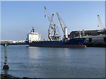NZ4057 : Ship in Sunderland Harbour by David Robinson