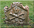 An 18th century symbolic gravestone at Ancrum Old Parish Kirkyard