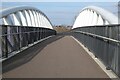SO8652 : Footbridge crossing Broomhall Way by Philip Halling