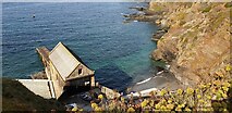 SW7011 : Old lifeboat station from above by Oscar Taylor