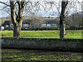 Grassy ramp rising to bowling green