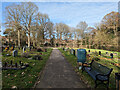 Haywards Heath Cemetery - path, eastern end