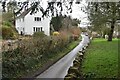 Sparrow Hill Way below the churchyard at Weare