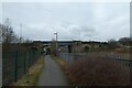 SE1628 : Path and railway approaching Cleckheaton Road by DS Pugh