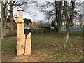 Carved tree stump