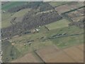 Stitched up? Ditch and puddles in field south of Brigg Road, Messingham: aerial 2023