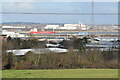 View over Crossways industrial area towards the Thames