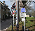 Notices at The Playing Close, Charlbury