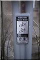 Label on cycle repair stand