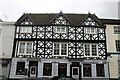 View of the Tudor architecture above the Aqua Lebanese Restaurant on Jury Street