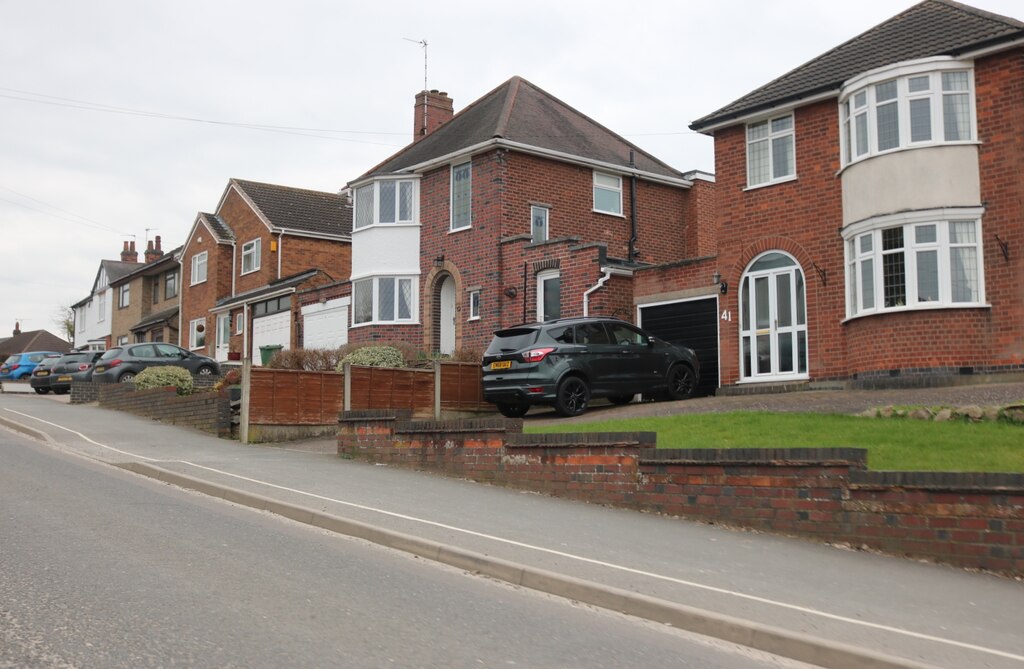 Houses on Newton Lane, Wigston Magna © David Howard Geograph Britain