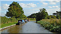 Narrowboats north of Hartshill in Warwickshire