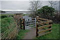 A gate on a footpath which brings the walker from Penhill to Fremington Quay