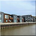 Houses and flats on the north side of the River Ouse