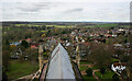 View west from St Albans Cathedral tower