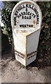 Milestone on west side Harrogate Road north of Weeton Station