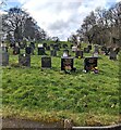 ST2987 : Cemetery headstones, Newport by Jaggery