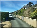 Private road past houses in Aberdyfi