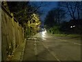 Crowthorne Road at night