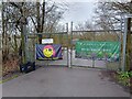 Banners on wire gates