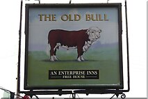 SP0157 : The Old Bull inn sign by Philip Halling