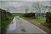 H5366 : Water lying along Dervaghroy Road by Kenneth  Allen