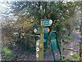 Public footpath signs at Oaken Grove