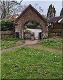 SO6729 : Churchyard side of the lychgate, Kempley, Gloucestershire by Jaggery