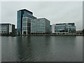 Office blocks on the west bank of the Lagan