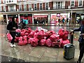 Rubbish for collection, Baker Street, London