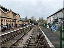 SD3787 : Lakeside railway station, Cumbria by Nigel Thompson