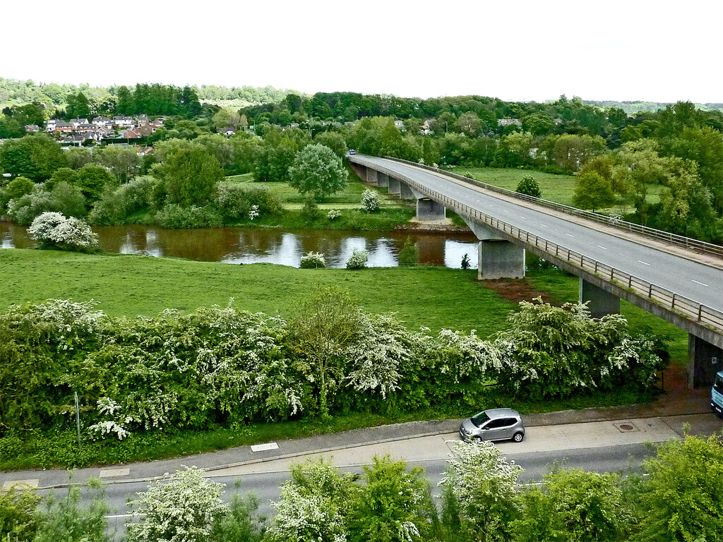 Bridgnorth Bypass crossing the River... \u00a9 Roger D Kidd :: Geograph Britain and Ireland