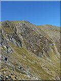 SH6359 : Rock and scree high on the back wall of Cwm Clyd by Richard Law