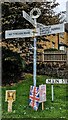 Direction Sign – Signpost on Main Street, Sibford Gower