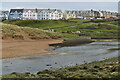 Summerleaze Crescent seen across the River Neet