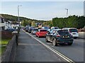 ST3091 : Two lanes of stopped traffic on the A4051, Malpas, Newport by Jaggery